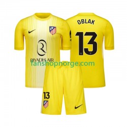 Billige Fotballdrakter Atlético Madrid Jan Oblak 13 Keeper Barn Hjemmedrakt 2025-2026 Kortermet