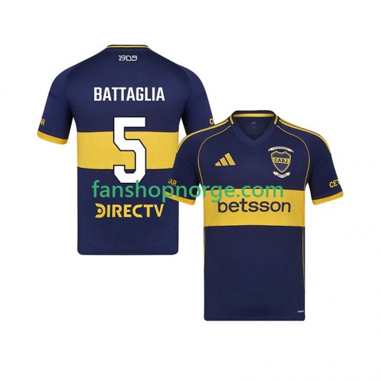 Billige Fotballdrakter CA Boca Juniors Rodrigo Battaglia 5 Herre Hjemmedrakt 2025-2026 Kortermet