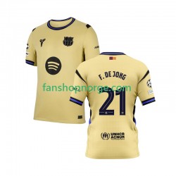 Billige Fotballdrakter FC Barcelona Frenkie de Jong 21 Champions League Herre Bortedrakt 2025-2026 Kortermet