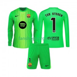 Billige Fotballdrakter FC Barcelona Ter Stegen 1 Keeper Barn Hjemmedrakt 2025-2026 Langermet