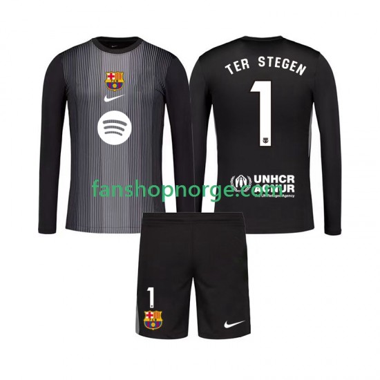 Billige Fotballdrakter FC Barcelona Ter Stegen 1 Keeper Barn Tredjedrakt 2025-2026 Langermet