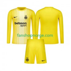 Billige Fotballdrakter Inter Milan Keeper Barn Bortedrakt 2025-2026 Langermet
