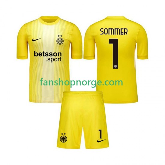 Billige Fotballdrakter Inter Milan Yann Sommer 1 Keeper Barn Bortedrakt 2025-2026 Kortermet