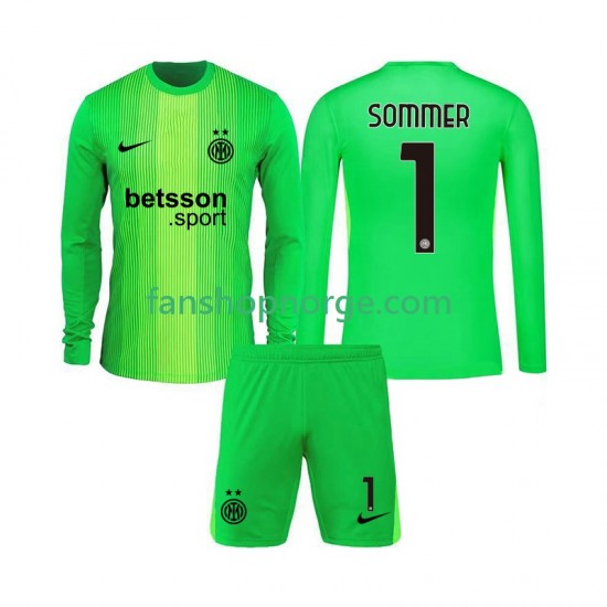 Billige Fotballdrakter Inter Milan Yann Sommer 1 Keeper Barn Tredjedrakt 2025-2026 Langermet