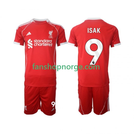 Billige Fotballdrakter Liverpool ISAK 9 Barn Hjemmedrakt 2025-2026 Kortermet