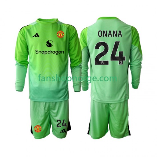 Billige Fotballdrakter Manchester United Andre Onana 24 Keeper Barn Fjerdedrakt 2025-2026 Langermet