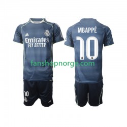 Billige Fotballdrakter Real Madrid Mbappé Kylian 10 Barn Bortedrakt 2025-2026 Kortermet