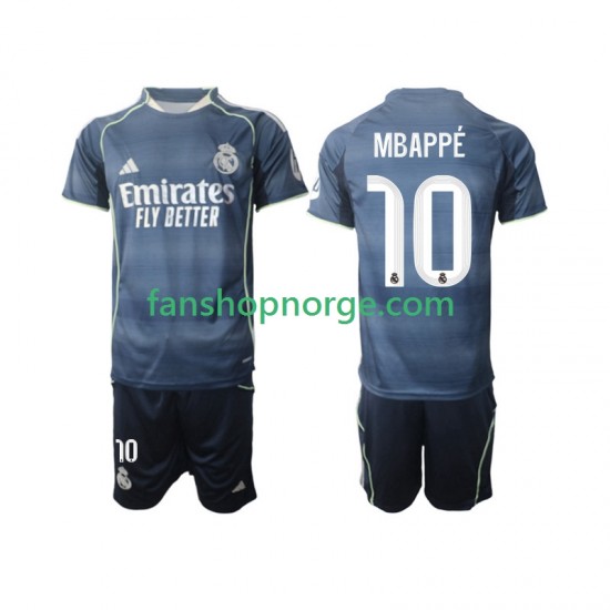 Billige Fotballdrakter Real Madrid Mbappé Kylian 10 Barn Bortedrakt 2025-2026 Kortermet