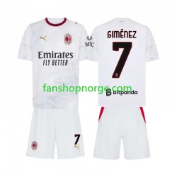 Billige Fotballdrakter AC Milan Gimenez 7 Barn Bortedrakt 2026-2027 Kortermet