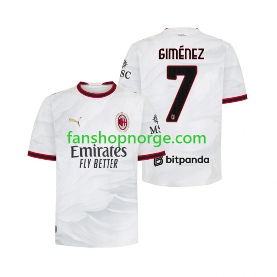 Billige Fotballdrakter AC Milan Gimenez 7 Herre Bortedrakt 2026-2027 Kortermet
