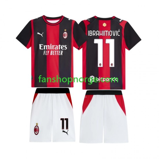 Billige Fotballdrakter AC Milan Ibrahimović 11 Barn Hjemmedrakt 2026-2027 Kortermet