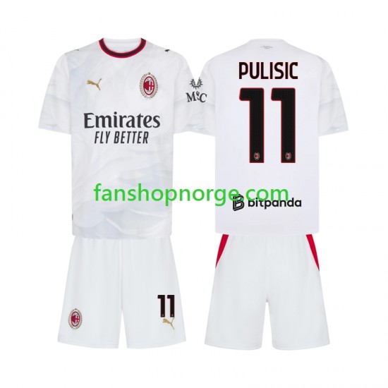 Billige Fotballdrakter AC Milan Pulisic 11 Barn Bortedrakt 2026-2027 Kortermet