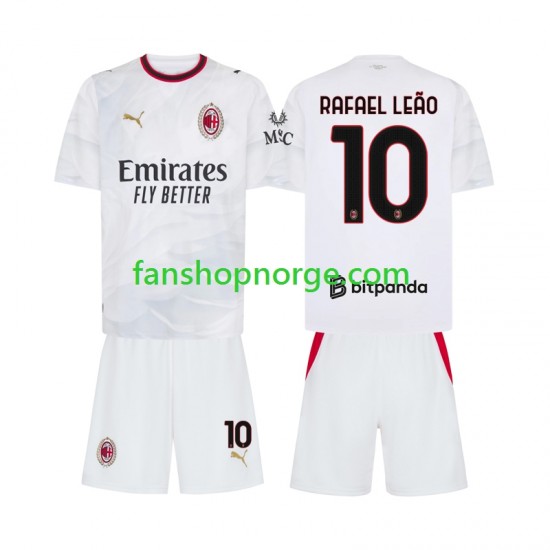Billige Fotballdrakter AC Milan Rafael Leao 10 Barn Bortedrakt 2026-2027 Kortermet
