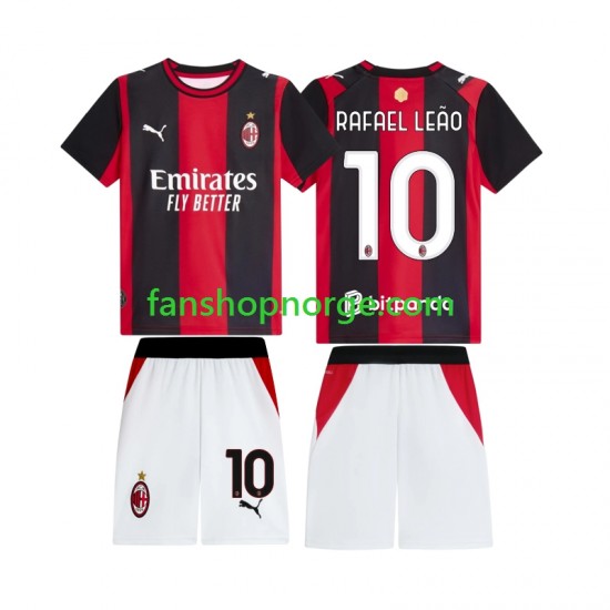 Billige Fotballdrakter AC Milan Rafael Leao 10 Barn Hjemmedrakt 2026-2027 Kortermet
