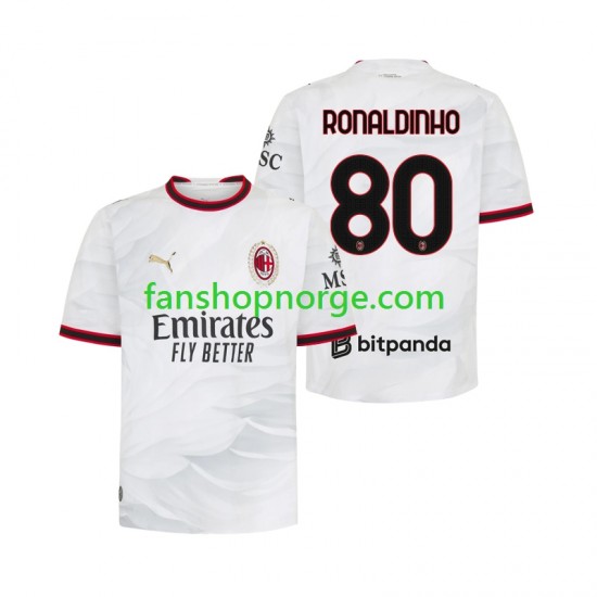 Billige Fotballdrakter AC Milan Ronaldinho 80 Herre Bortedrakt 2026-2027 Kortermet