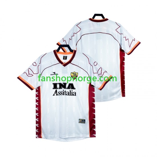 Billige Fotballdrakter Roma 2000 Retro Herre Bortedrakt 1999 Kortermet