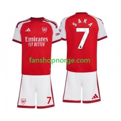 Billige Fotballdrakter Arsenal Bukayo Saka 7 Barn Hjemmedrakt 2026-2027 Kortermet