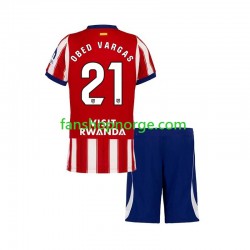 Billige Fotballdrakter Atlético Madrid Obed Vargas 21 Barn Hjemmedrakt 2026-2027 Kortermet