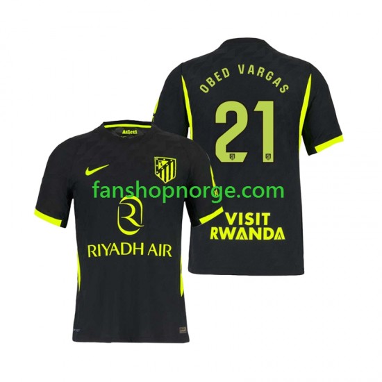 Billige Fotballdrakter Atlético Madrid Obed Vargas 21 Herre Bortedrakt 2026-2027 Kortermet