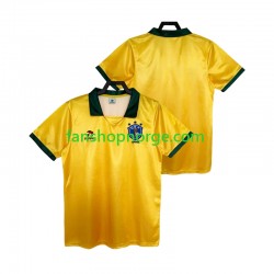 Billige Fotballdrakter Brasil 1988 Retro Herre Hjemmedrakt Kortermet