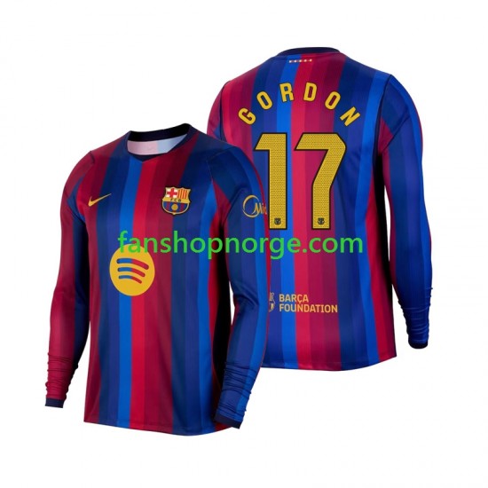 Billige Fotballdrakter FC Barcelona Anthony Gordon 17 Herre Hjemmedrakt 2026-2027 Langermet