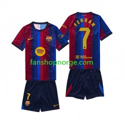 Billige Fotballdrakter FC Barcelona Ferran Torres 7 Barn Hjemmedrakt 2026-2027 Kortermet