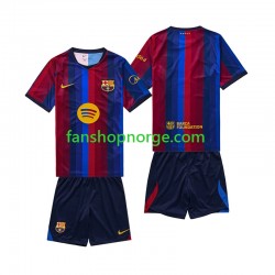 Billige Fotballdrakter FC Barcelona Barn Hjemmedrakt 2026-2027 Kortermet