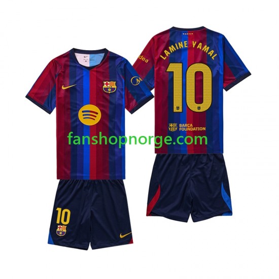 Billige Fotballdrakter FC Barcelona Lamine Yamal 10 Barn Hjemmedrakt 2026-2027 Kortermet