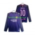 Billige Fotballdrakter FC Barcelona Lionel Messi 10 2016 2017 Retro Herre Bortedrakt Langermet