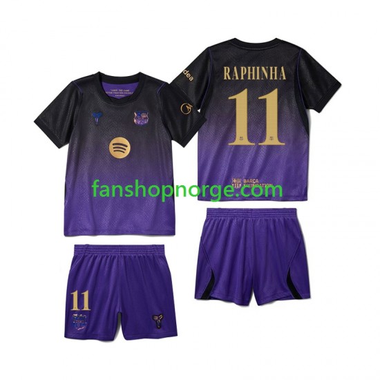 Billige Fotballdrakter FC Barcelona Raphinha 11 Barn Bortedrakt 2026-2027 Kortermet