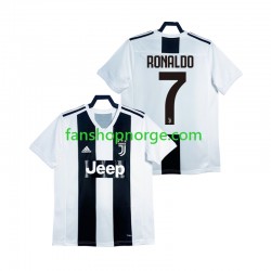 Billige Fotballdrakter Juventus Cristiano Ronaldo 2018 2019 Retro Herre Hjemmedrakt Kortermet