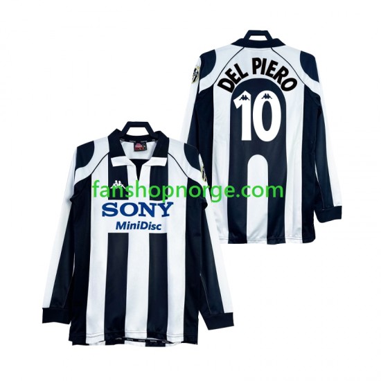 Billige Fotballdrakter Juventus DEL PIERO 10 1997 Retro Herre Hjemmedrakt 1998 Langermet