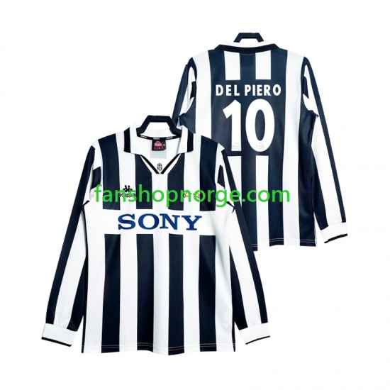 Billige Fotballdrakter Juventus DEL PIERO 10 1997 Retro Herre Hjemmedrakt Langermet