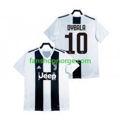 Billige Fotballdrakter Juventus DYBALA 21 2018 2019 Retro Herre Hjemmedrakt Kortermet