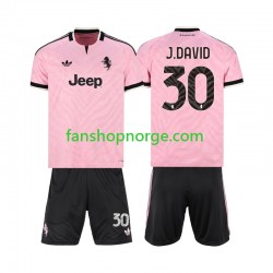 Billige Fotballdrakter Juventus Jonathan David 30 Barn Bortedrakt 2026-2027 Kortermet