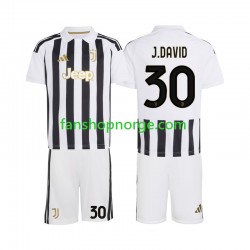 Billige Fotballdrakter Juventus Jonathan David 30 Barn Hjemmedrakt 2026-2027 Kortermet