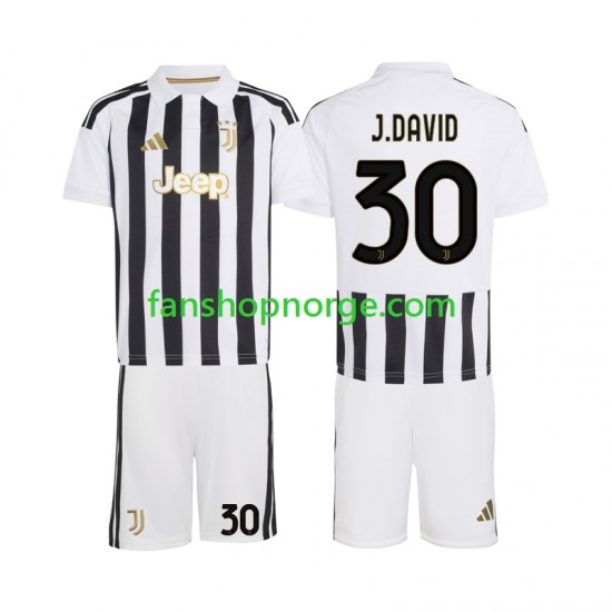 Billige Fotballdrakter Juventus Jonathan David 30 Barn Hjemmedrakt 2026-2027 Kortermet