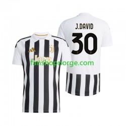 Billige Fotballdrakter Juventus Jonathan David 30 Herre Hjemmedrakt 2026-2027 Kortermet