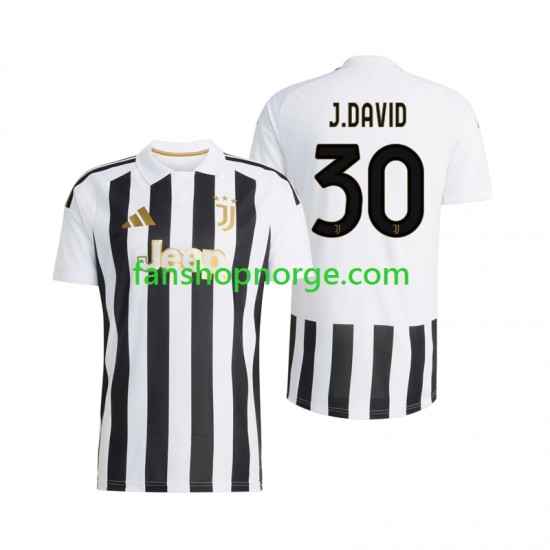 Billige Fotballdrakter Juventus Jonathan David 30 Herre Hjemmedrakt 2026-2027 Kortermet