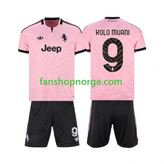 Billige Fotballdrakter Juventus Randal Kolo Muani 9 Barn Bortedrakt 2026-2027 Kortermet