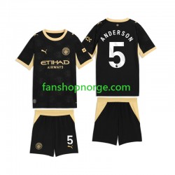 Billige Fotballdrakter Manchester City Elliot Anderson 5 Barn Bortedrakt 2026-2027 Kortermet