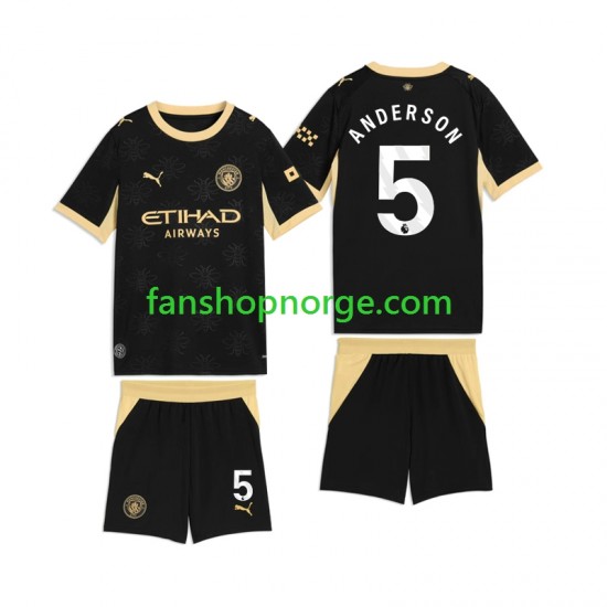 Billige Fotballdrakter Manchester City Elliot Anderson 5 Barn Bortedrakt 2026-2027 Kortermet