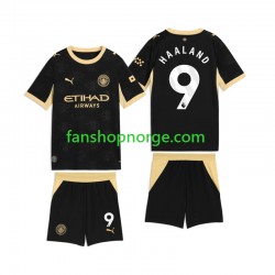 Billige Fotballdrakter Manchester City Erling Haaland 9 Barn Bortedrakt 2026-2027 Kortermet