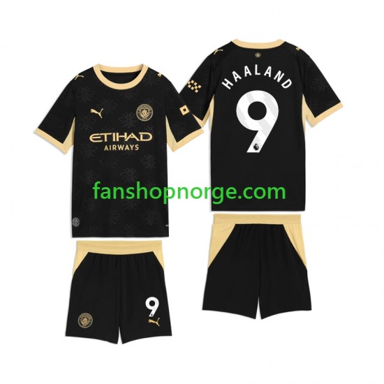 Billige Fotballdrakter Manchester City Erling Haaland 9 Barn Bortedrakt 2026-2027 Kortermet
