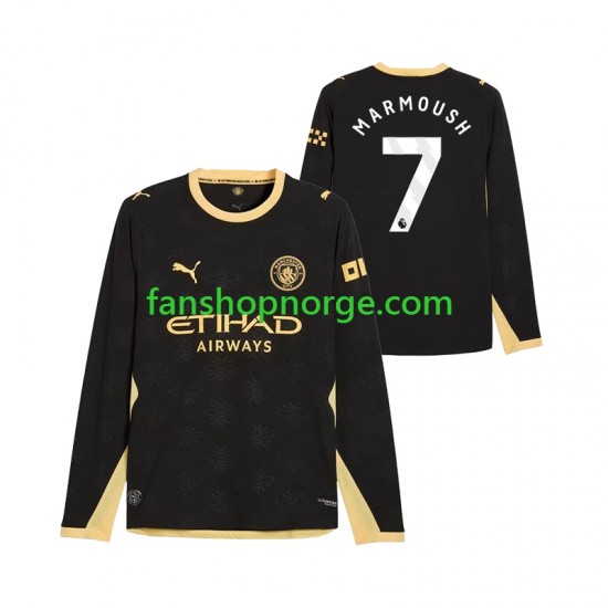 Billige Fotballdrakter Manchester City Omar Marmoush 7 Herre Bortedrakt 2026-2027 Langermet
