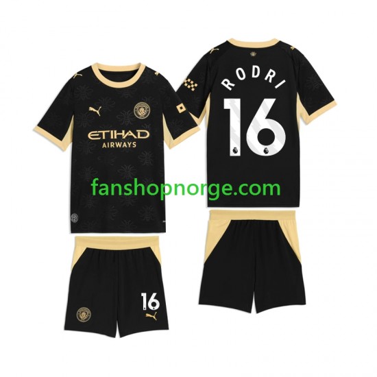 Billige Fotballdrakter Manchester City Rodri 16 Barn Bortedrakt 2026-2027 Kortermet