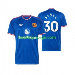 Billige Fotballdrakter Manchester United Benjamin Sesko 30 Herre Bortedrakt 2026-2027 Kortermet