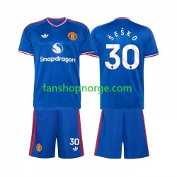 Billige Fotballdrakter Manchester United Benjamin Sesko 30 Barn Bortedrakt 2026-2027 Kortermet
