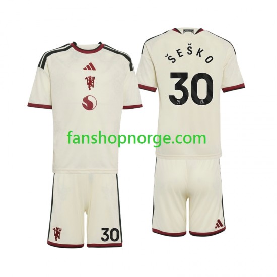 Billige Fotballdrakter Manchester United Benjamin Sesko 30 Barn Tredjedrakt 2026-2027 Kortermet
