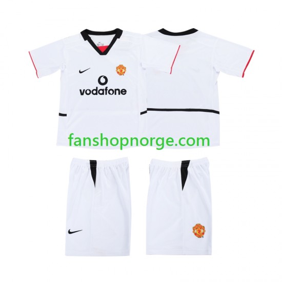 Billige Fotballdrakter Manchester United 2003 Barn Bortedrakt 2002 Kortermet